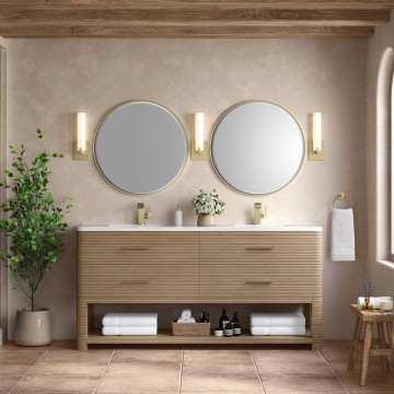 Lucian 72" Double (Vanity Only Pricing) in Pebble Oak